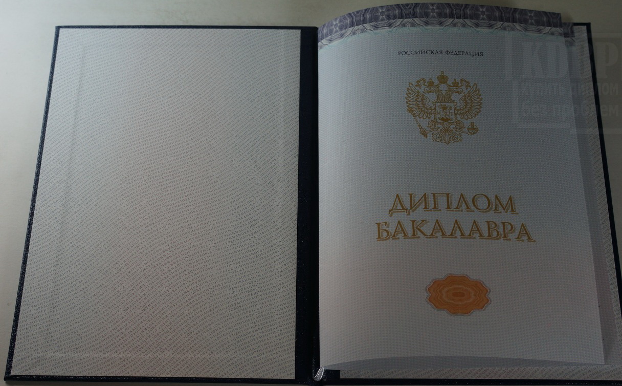 Корочка диплома бакалавра 2019 года внутри